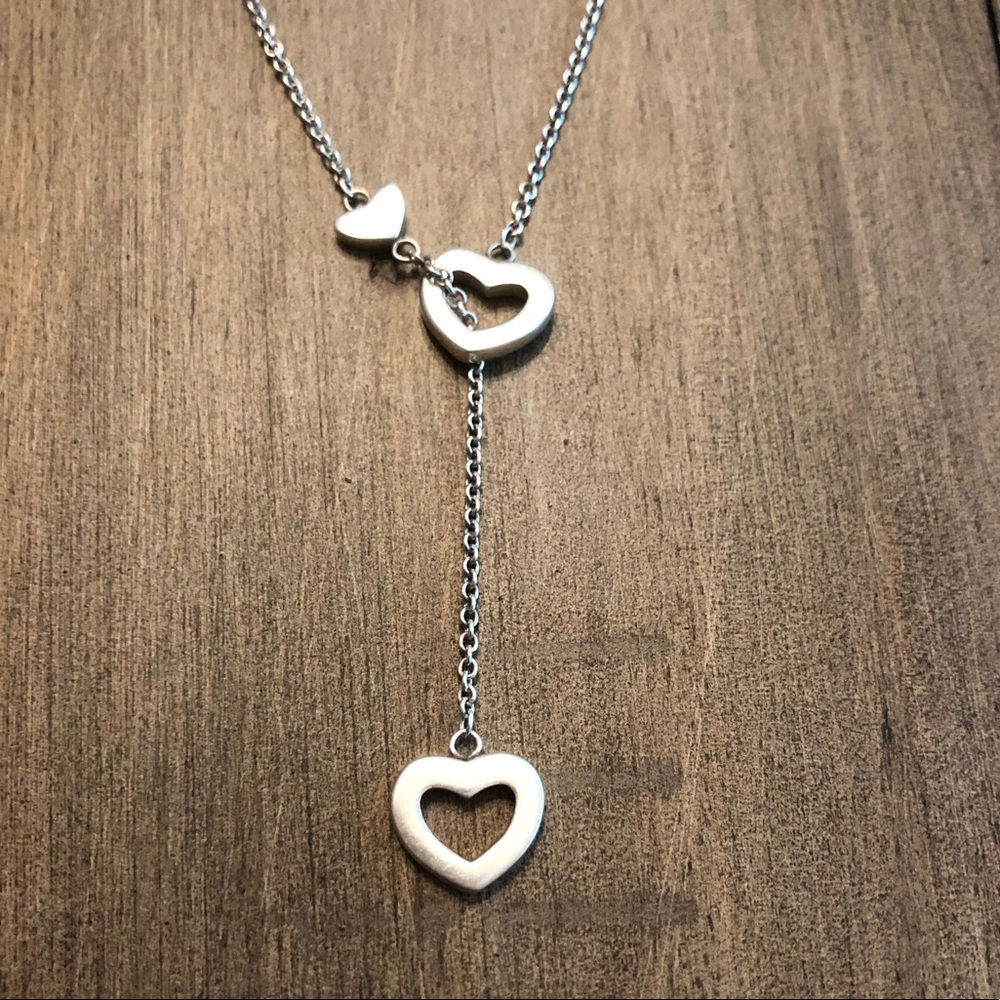 Tiffany & Co. sterling silver hearts necklace